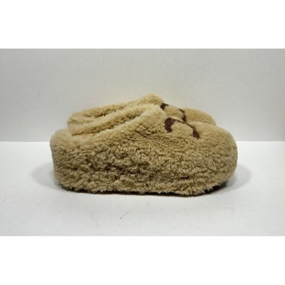 Celine Paris Fur Mules Shoe Shearling Wool Triomphe Signature Women’s Size 9 39 - Picture 1 of 6